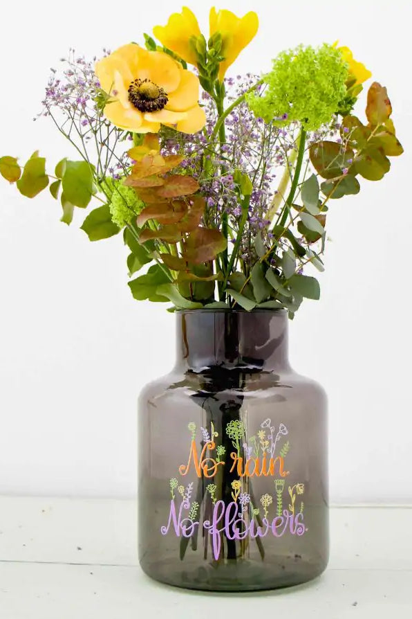 Vase "No rain. No flowers."