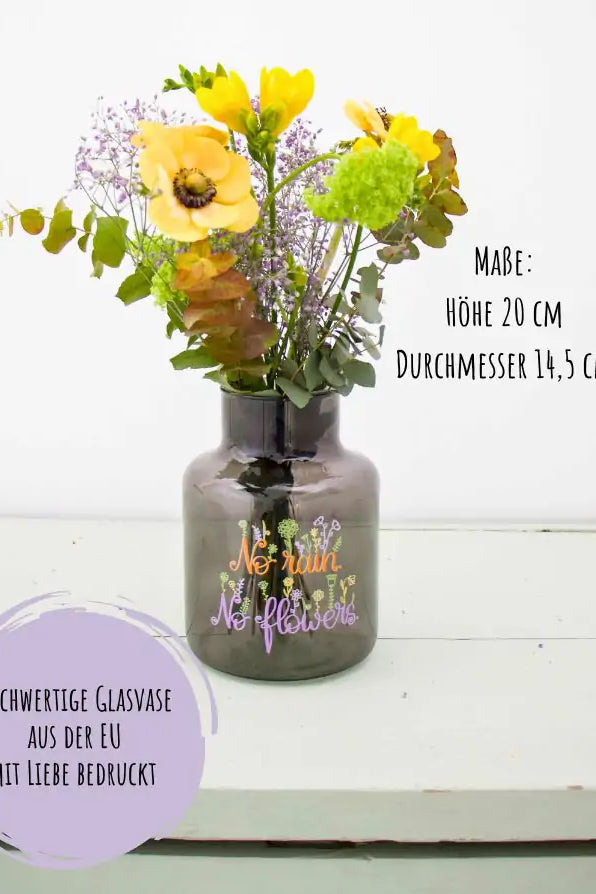 Vase "No rain. No flowers."