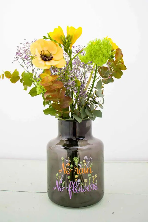 Vase "No rain. No flowers."