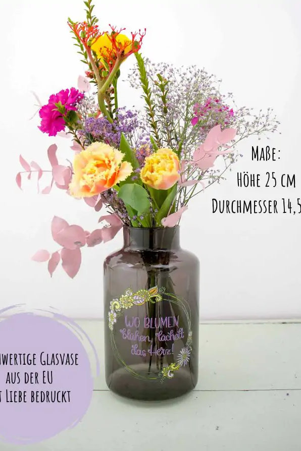 Vase "Wo Blumen blühen"