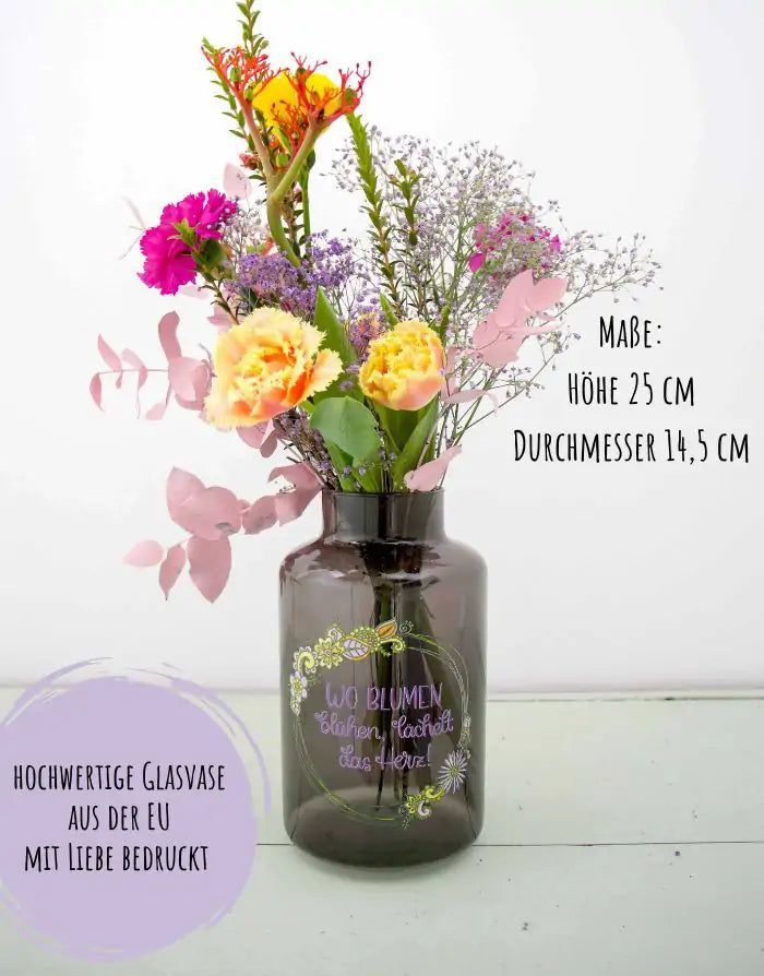 Vase "Wo Blumen blühen"