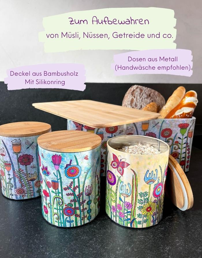 Aufbewahrungsdosen aus Metall 4er Set-RollinArt