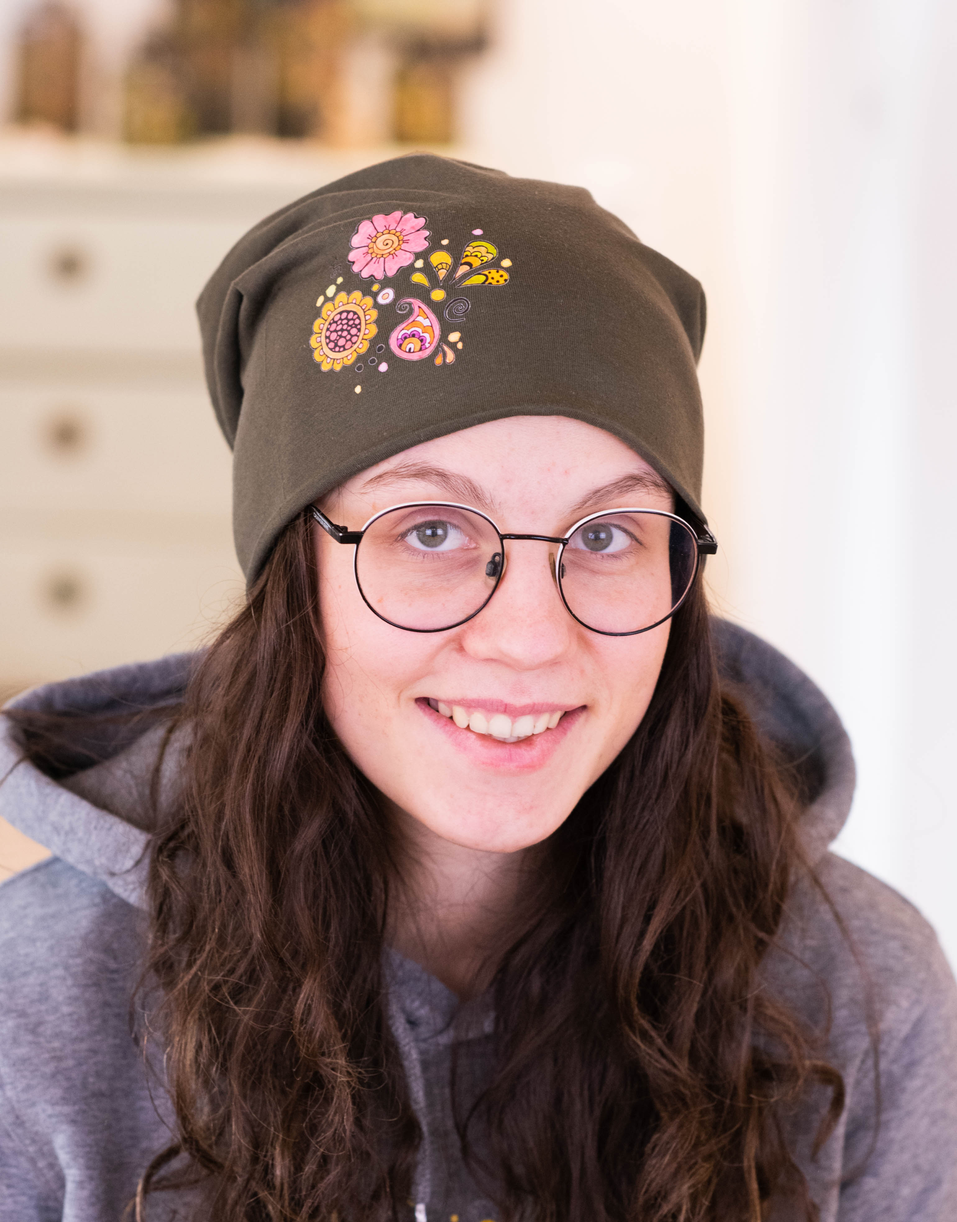Beanie "Blumen"-RollinArt