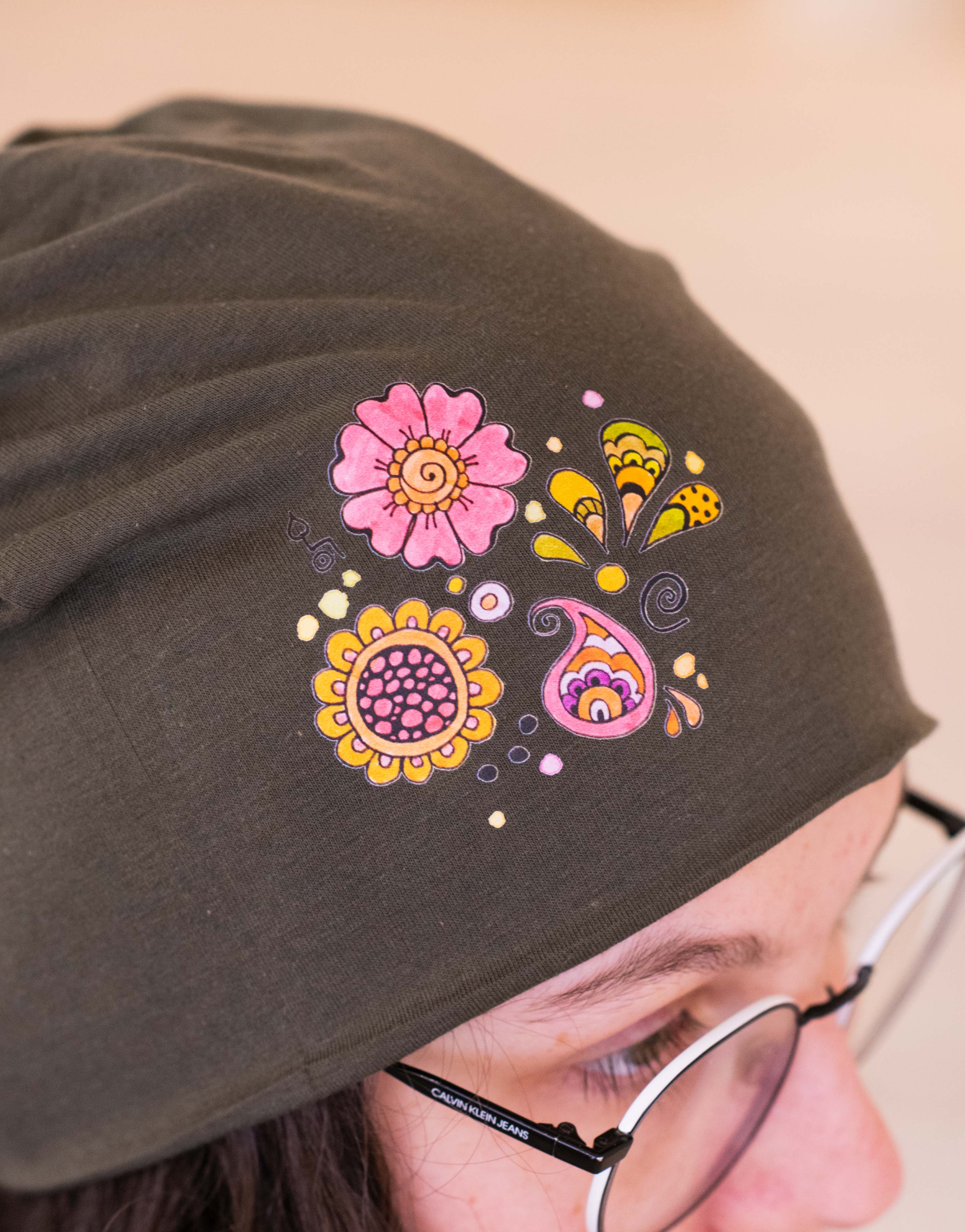 Beanie "Blumen"-RollinArt
