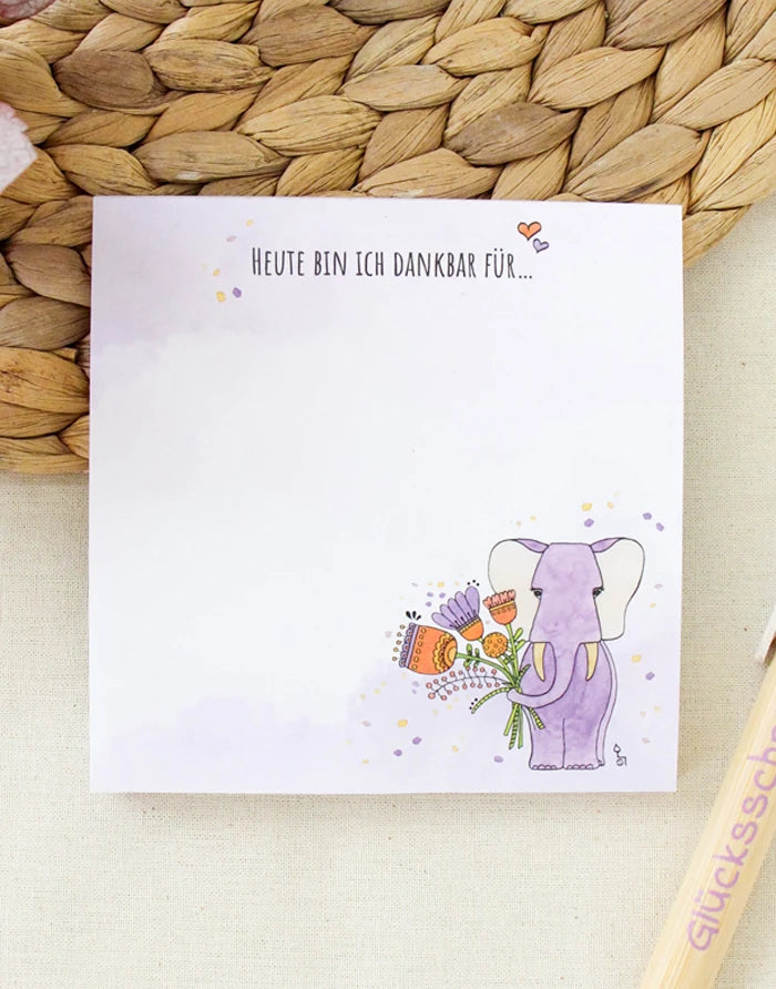 Block "dankbarer Glückselefant"-RollinArt
