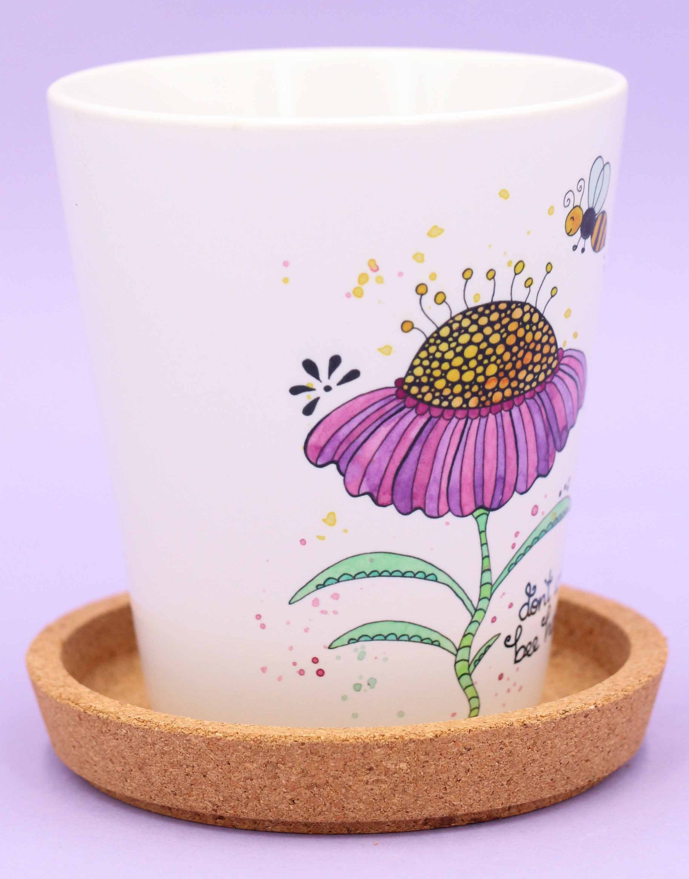 Blumentopf "Bee Happy"-RollinArt