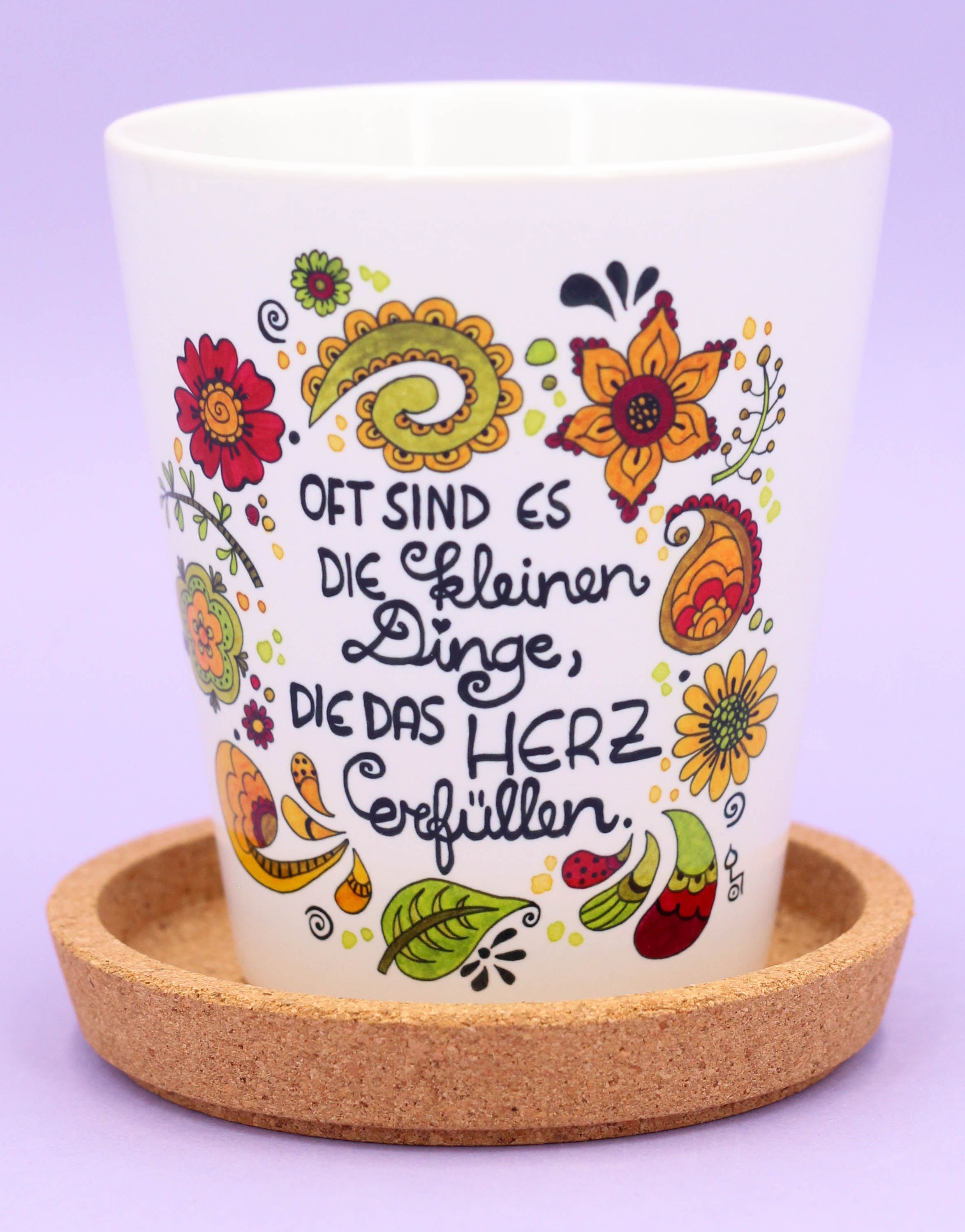 Blumentopf "Die kleinen Dinge"-RollinArt