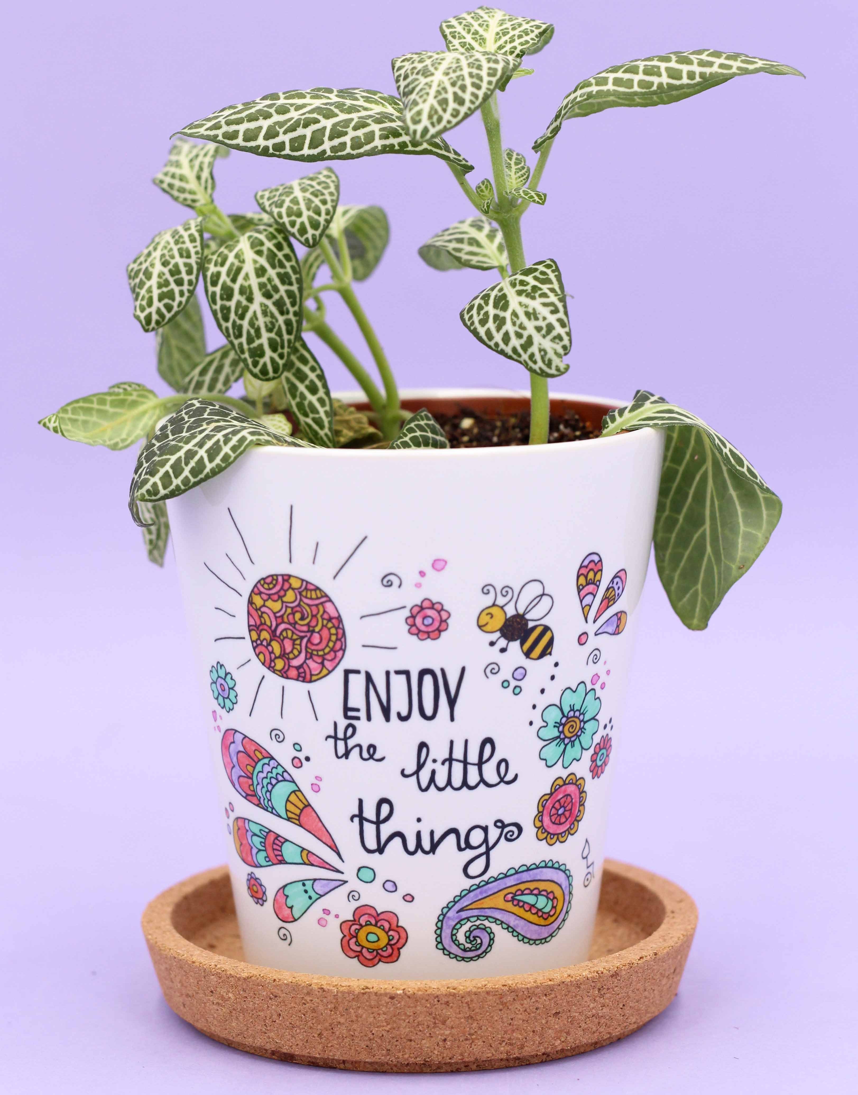 Blumentopf "Enjoy the little things"-RollinArt