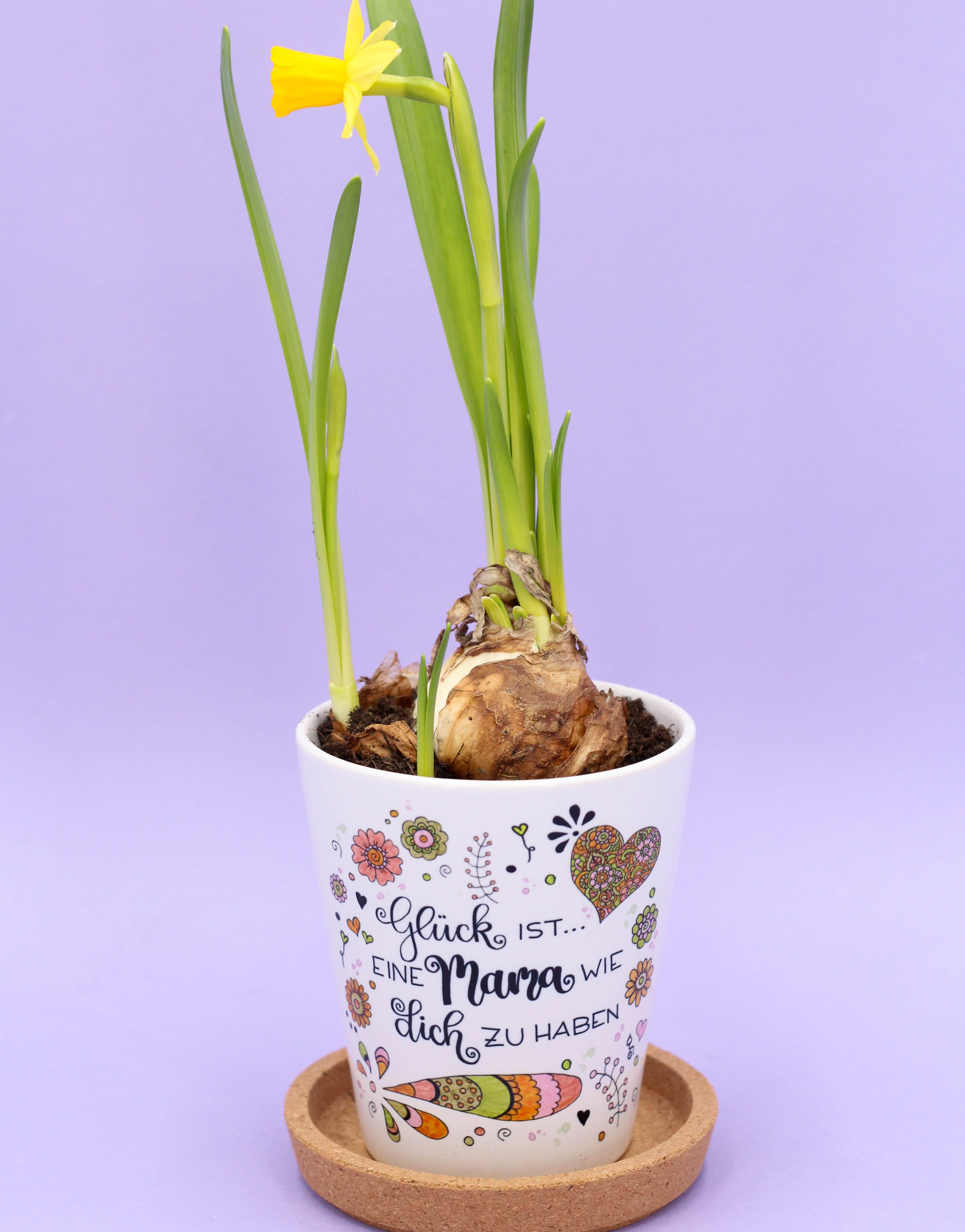 Blumentopf "Glück ist... Mama"-RollinArt