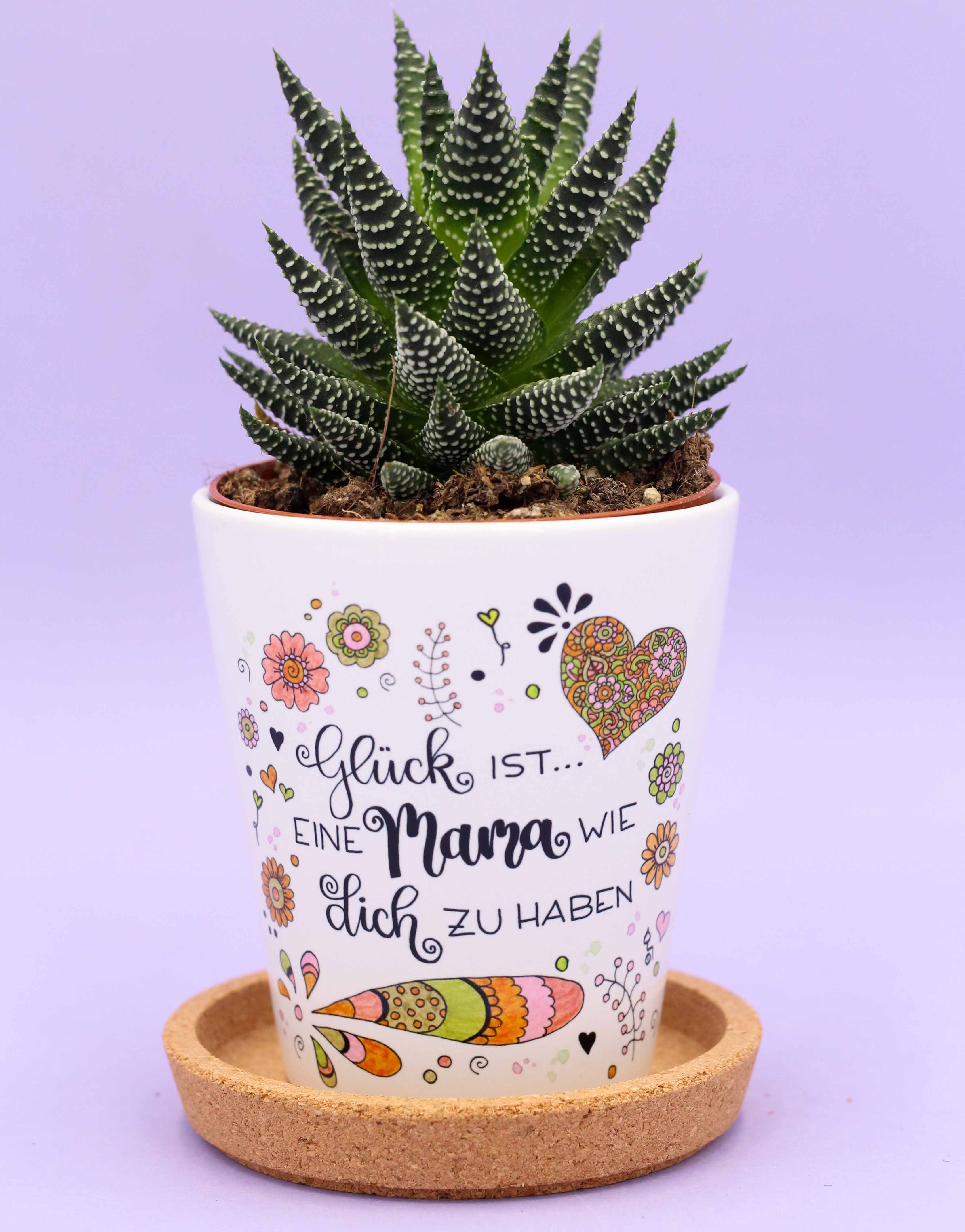 Blumentopf "Glück ist... Mama"-RollinArt
