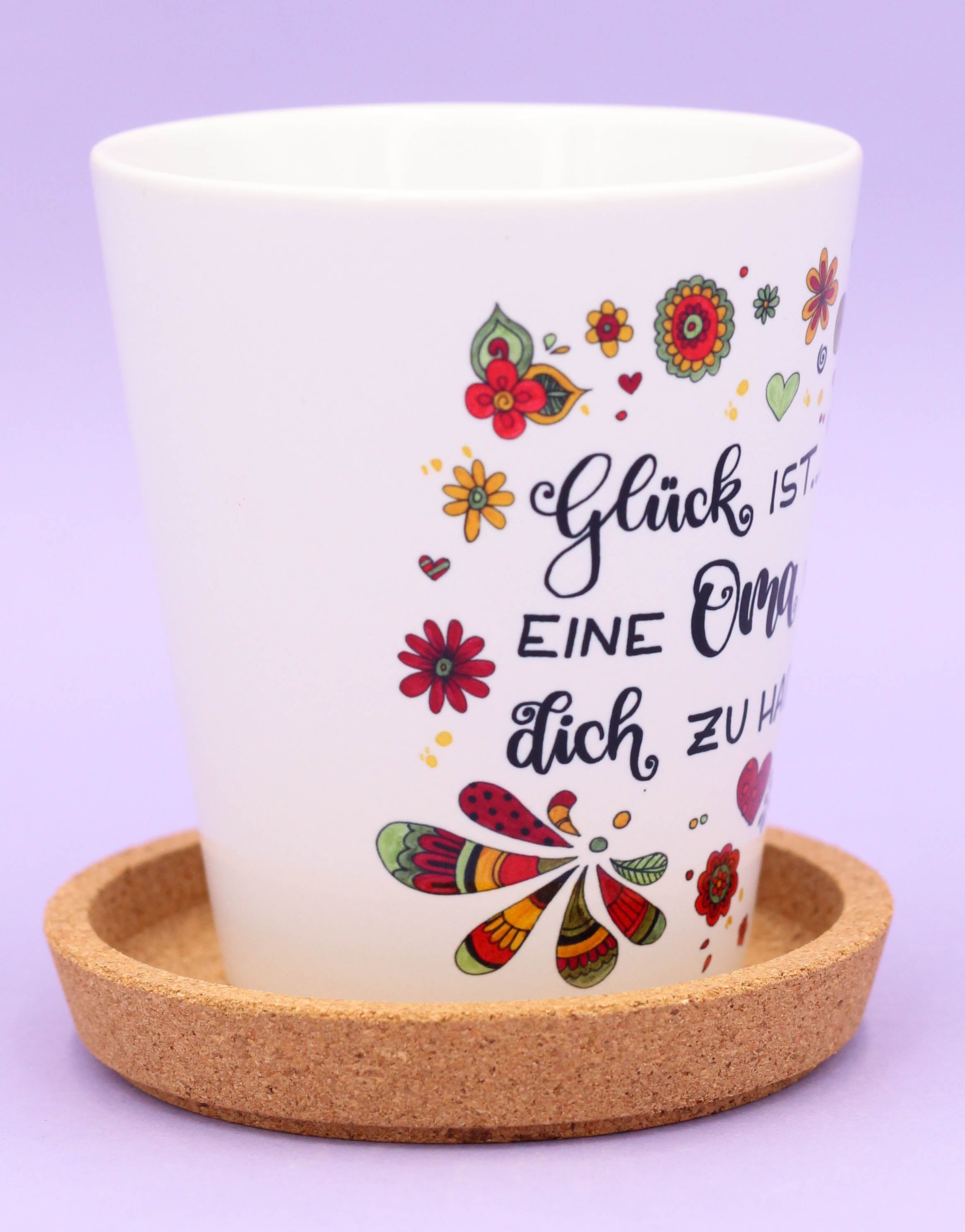 Blumentopf "Glück ist... Oma"-RollinArt