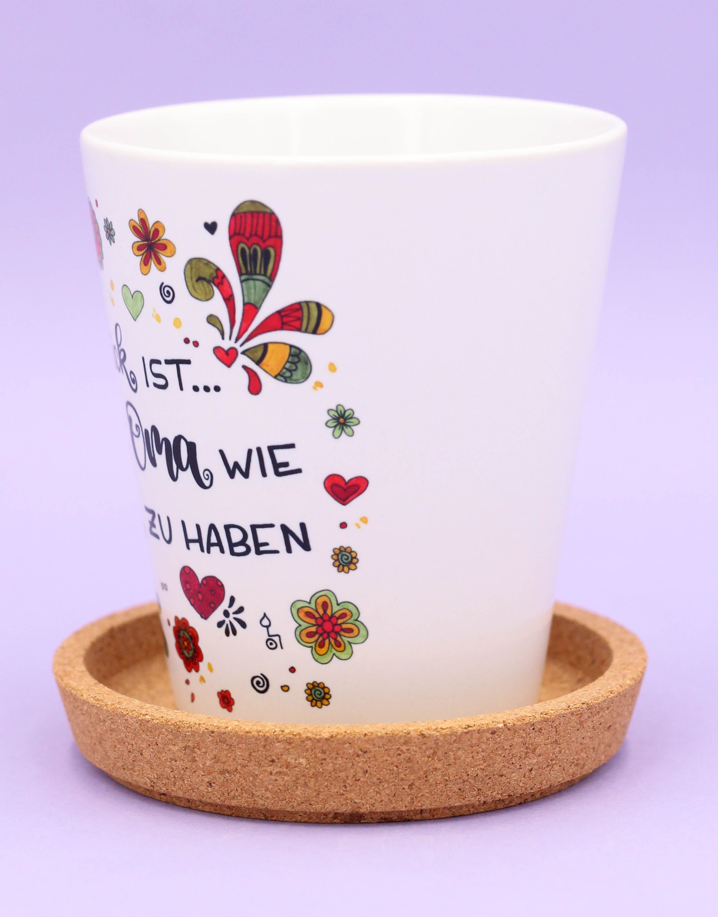 Blumentopf "Glück ist... Oma"-RollinArt