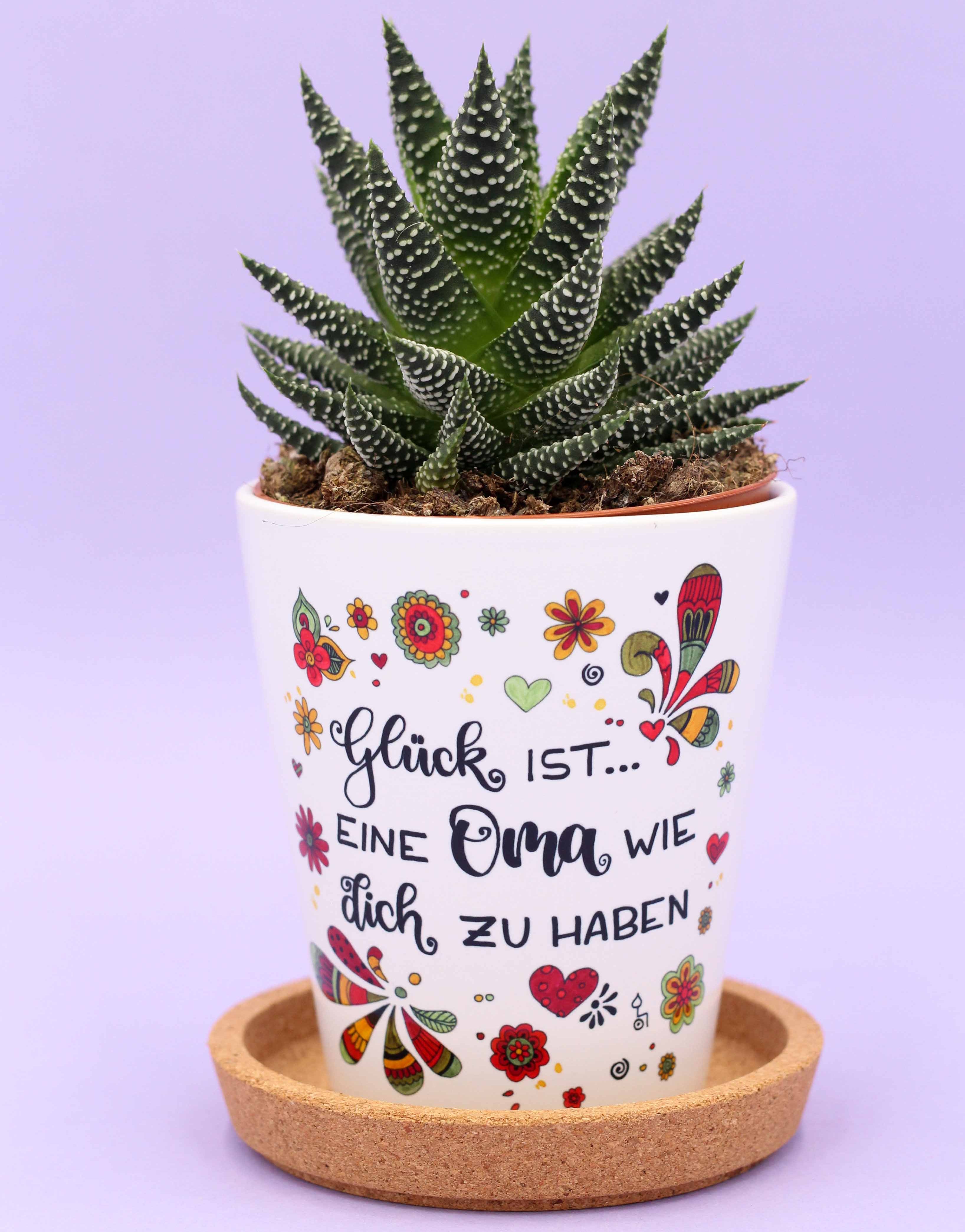 Blumentopf "Glück ist... Oma"-RollinArt