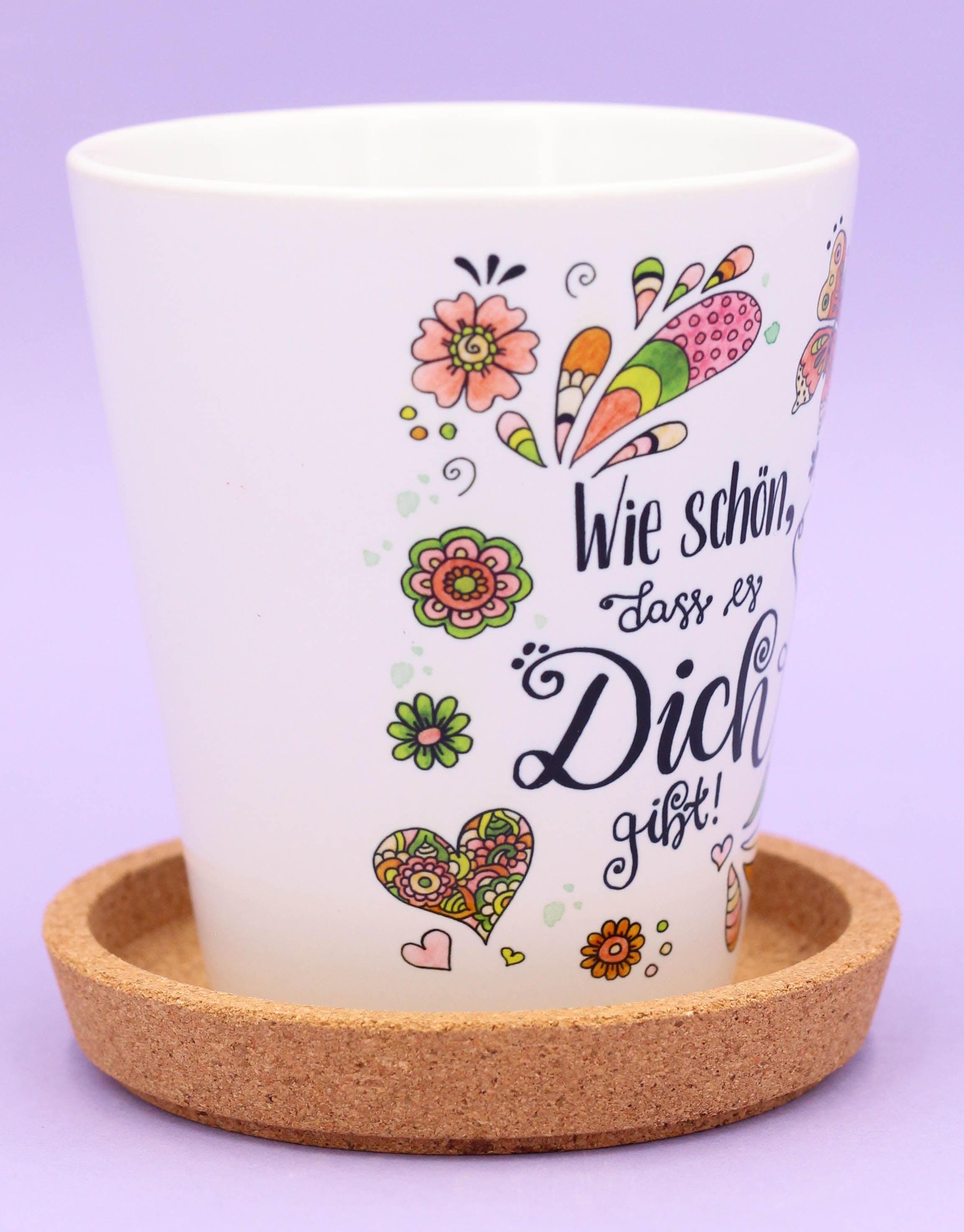 Blumentopf "Schön, dass es dich gibt"-RollinArt