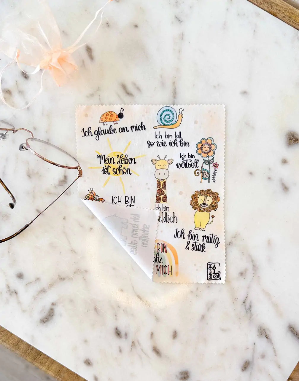 Brillenputztuch "Affirmationen"-RollinArt