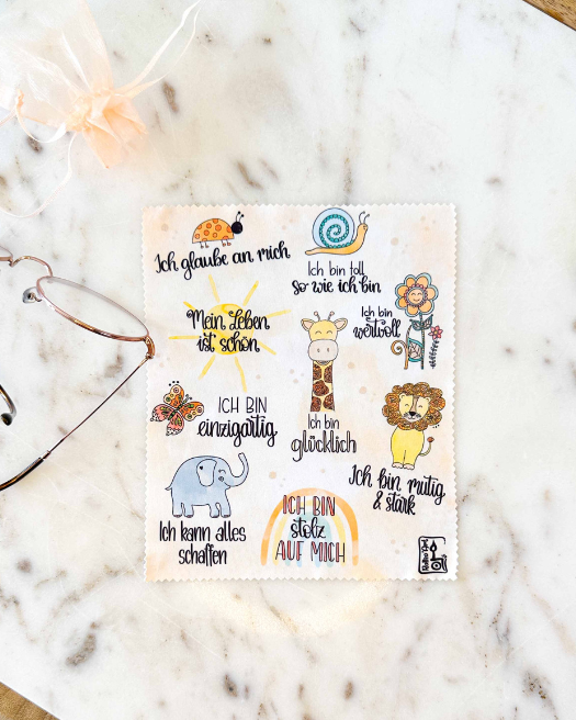 Brillenputztuch "Affirmationen"-RollinArt