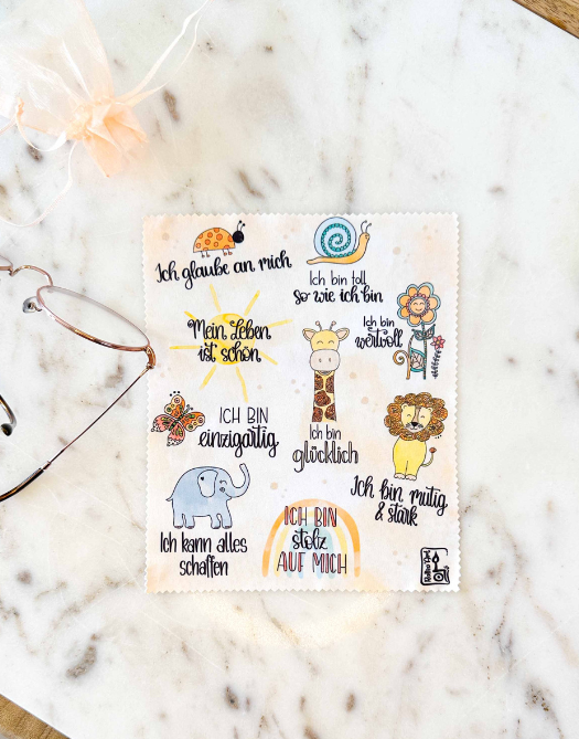 Brillenputztuch "Affirmationen"-RollinArt