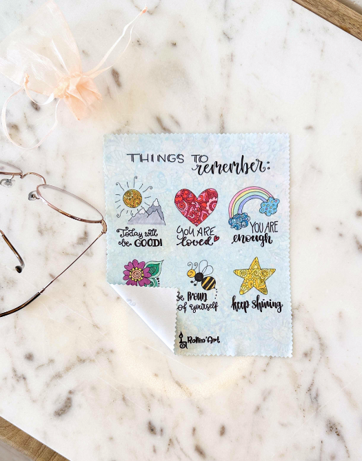 Brillenputztuch "Things to remember"-RollinArt