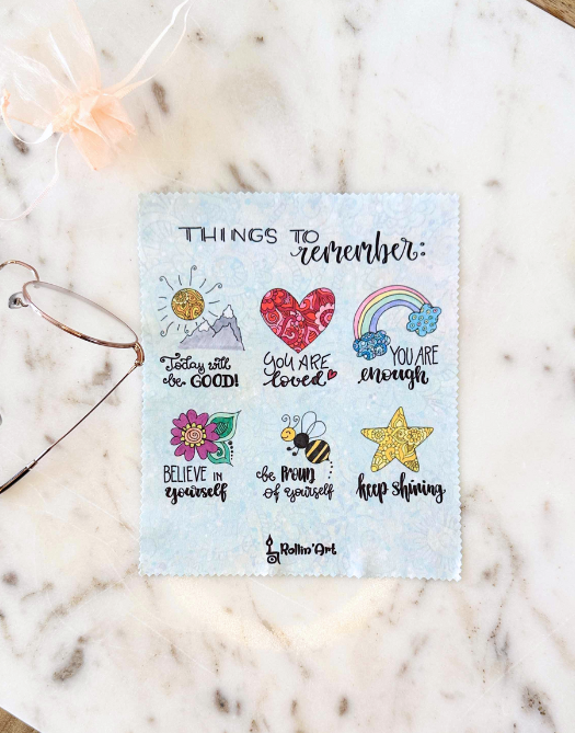 Brillenputztuch "Things to remember"-RollinArt