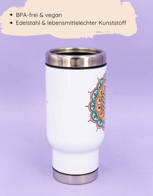 Coffee to go Becher "Blume des Lebens"-RollinArt