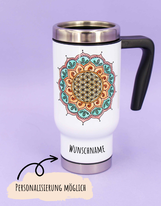 Coffee to go Becher "Blume des Lebens"-RollinArt