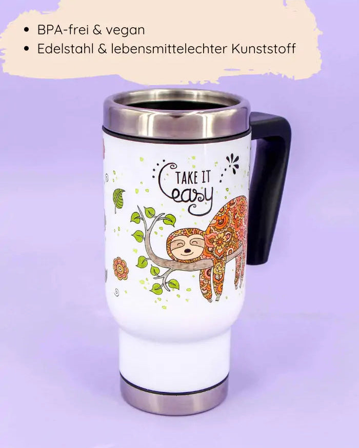 Coffee to go Becher "Faultier"-RollinArt