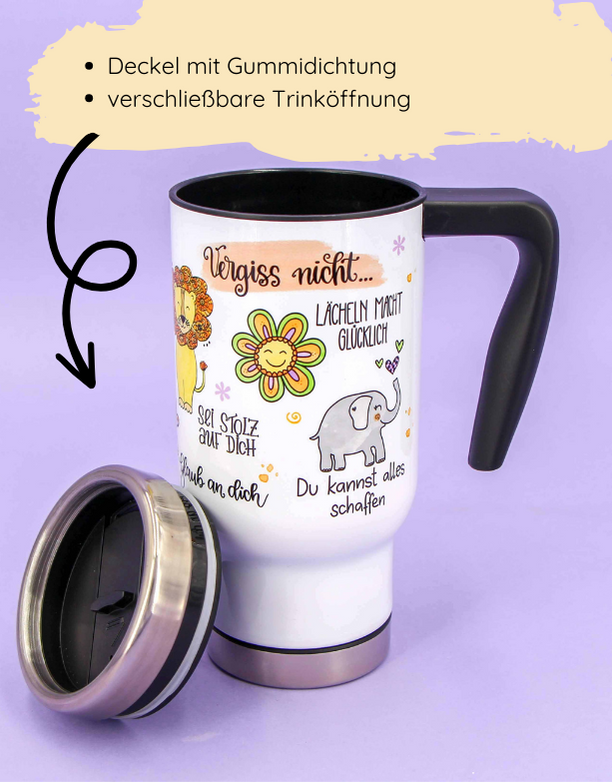Coffee to go Becher "Vergiss nicht"-RollinArt