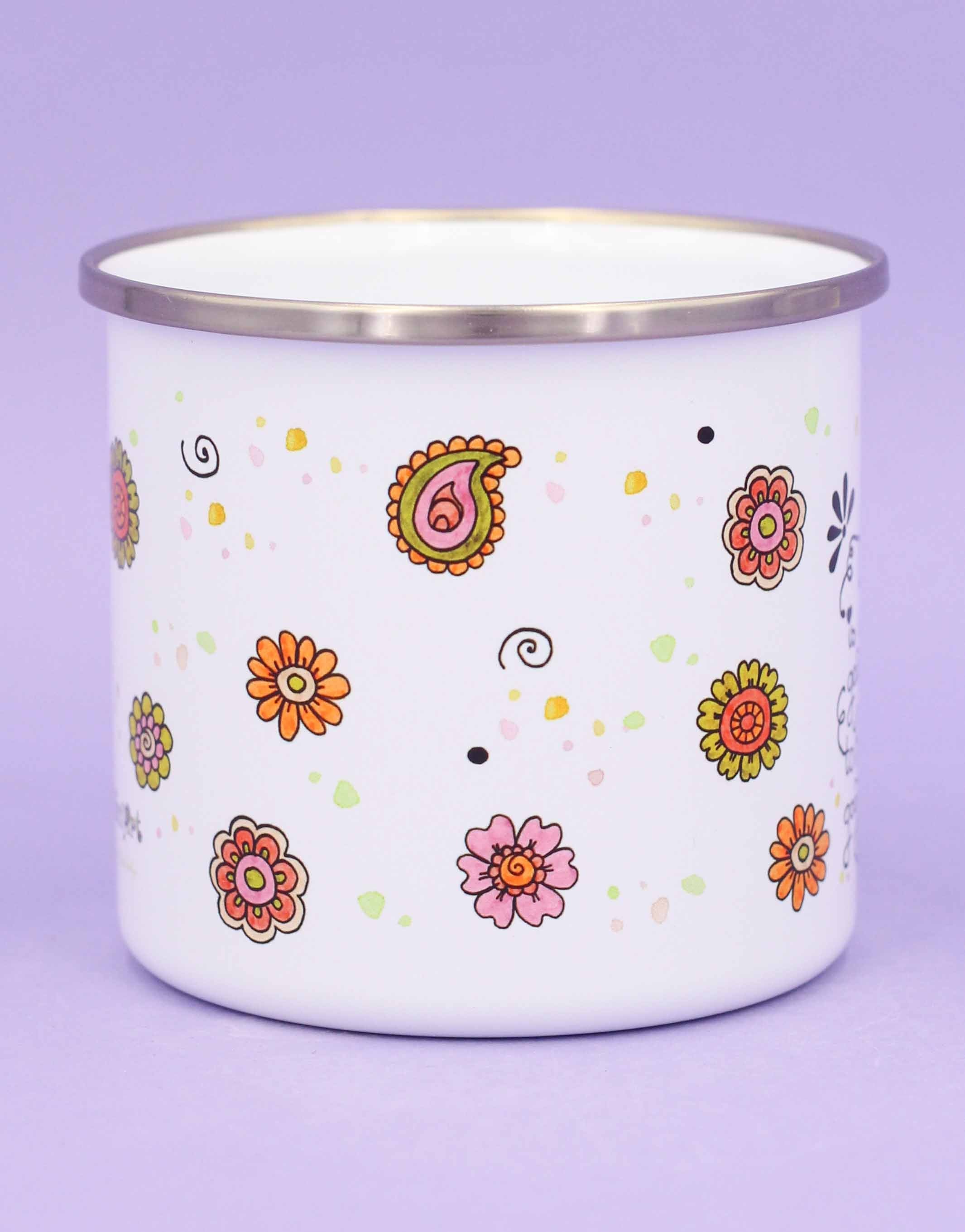 Emaille-Tasse "Alpaka"-RollinArt