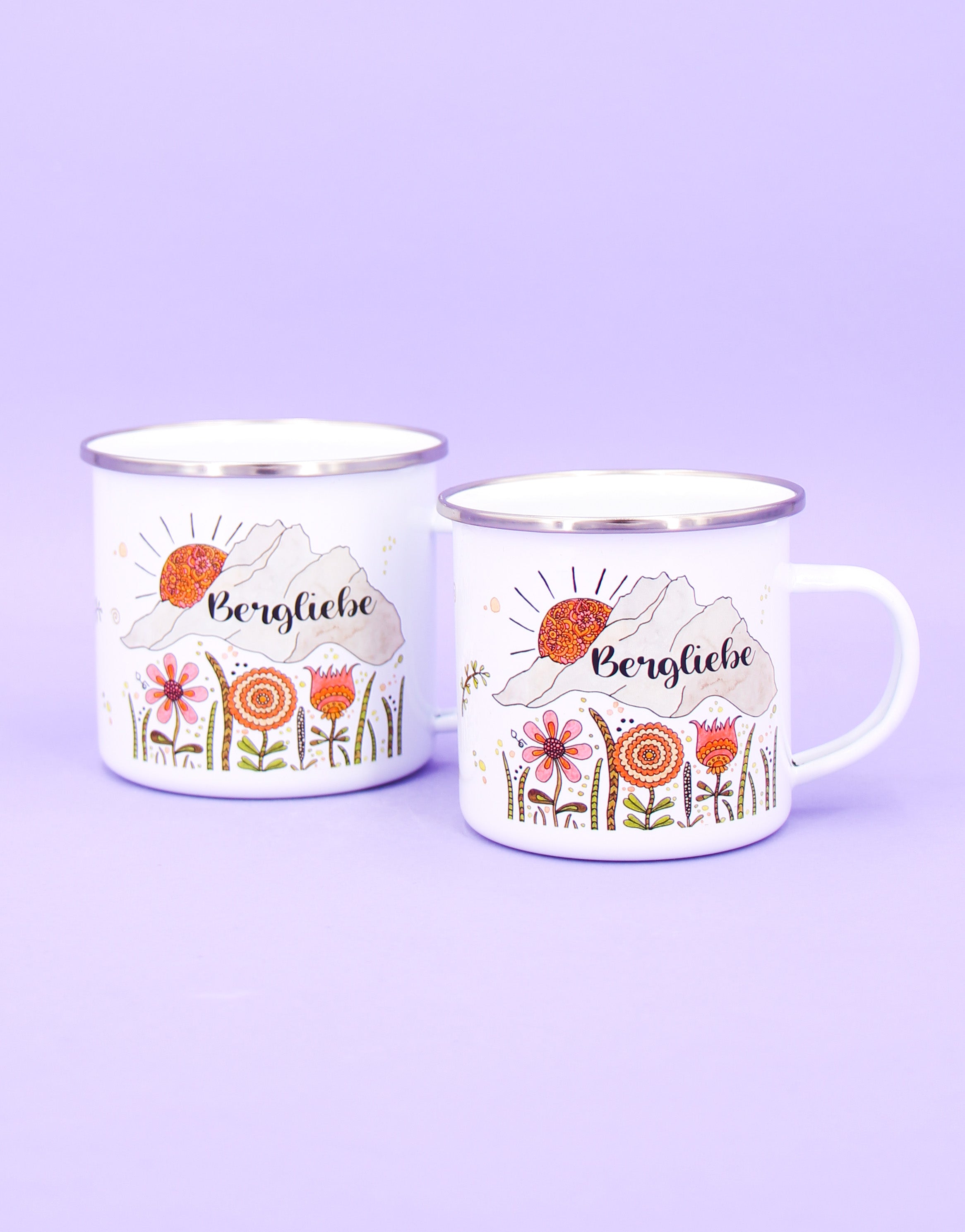 Emaille-Tasse "Bergliebe"-RollinArt