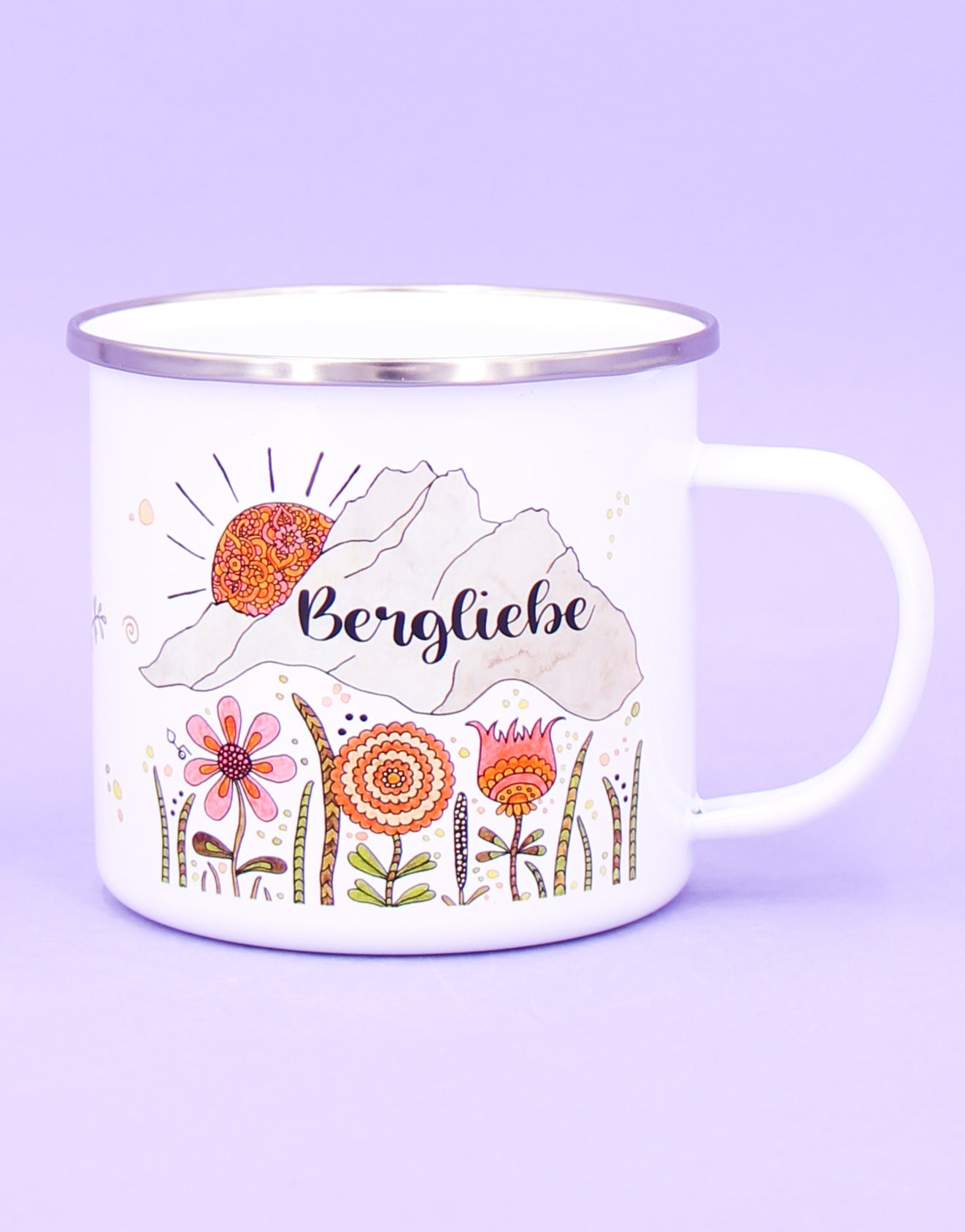 Emaille-Tasse "Bergliebe"-RollinArt