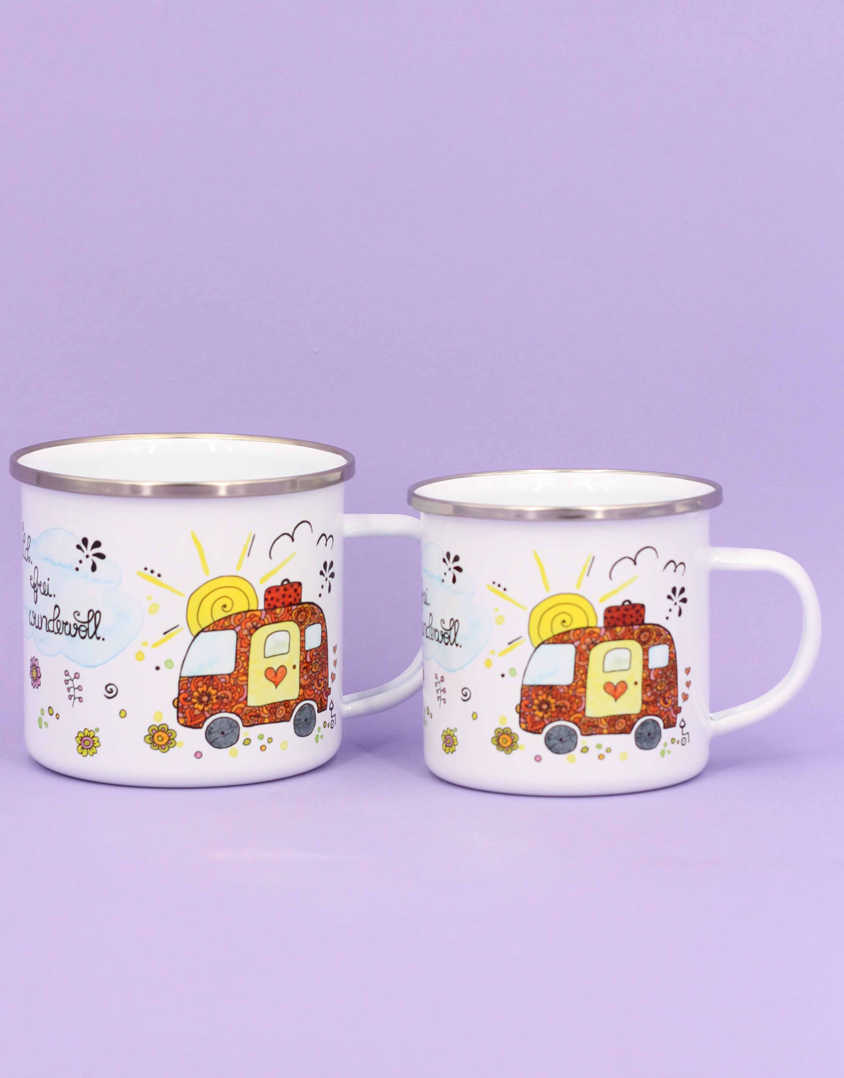 Emaille-Tasse "Camper"-RollinArt