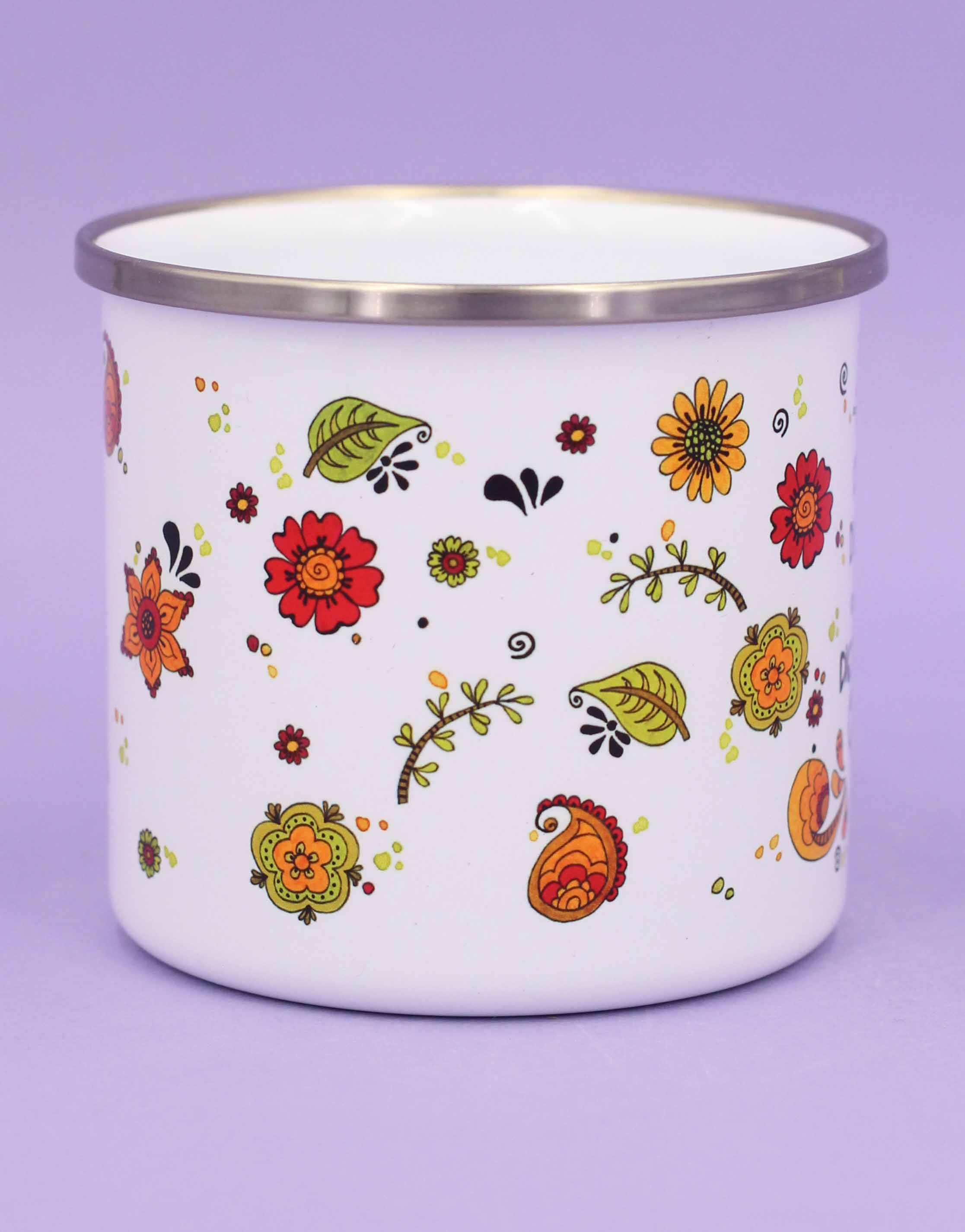 Emaille-Tasse "Die kleinen Dinge"-RollinArt