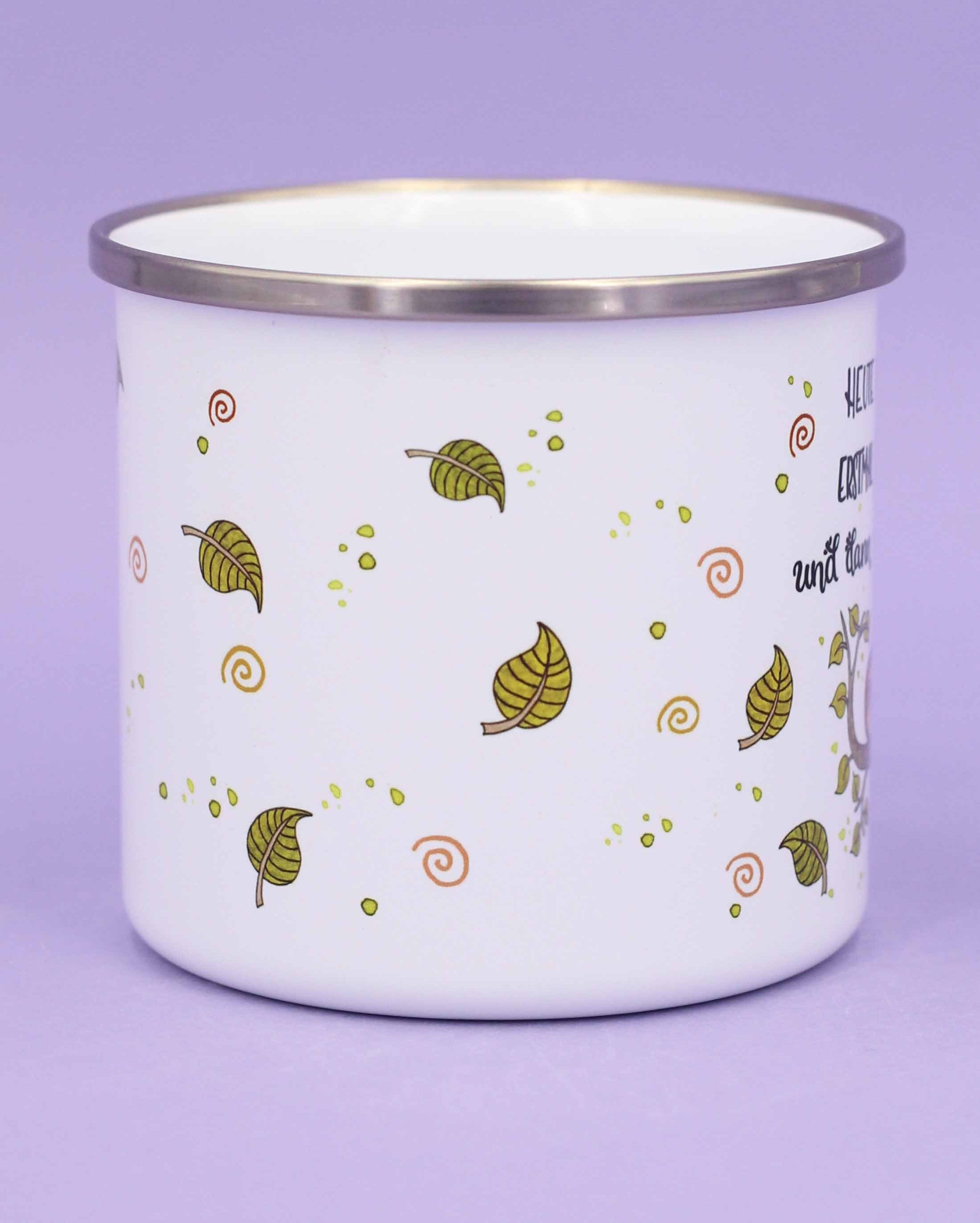 Emaille-Tasse "Faultier"-RollinArt