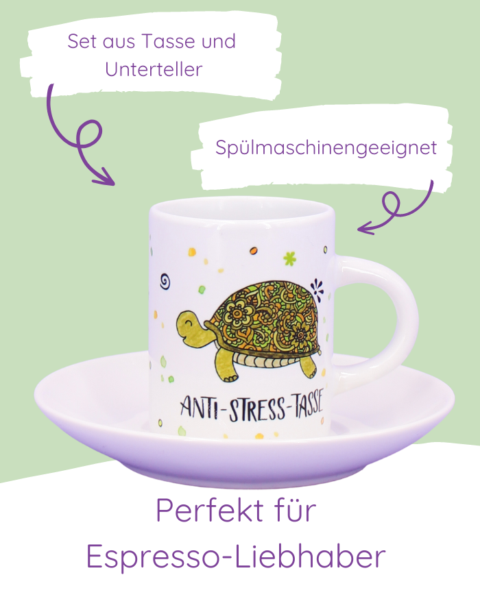 Espressotasse "Anti-Stress"-RollinArt