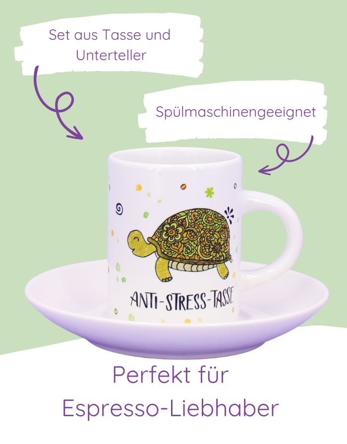 Espressotasse "Anti-Stress"-RollinArt