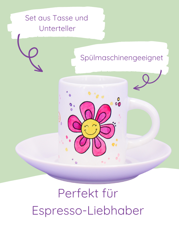 Espressotasse "Happyflower"-RollinArt