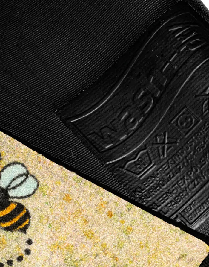 Fußmatte "Bee Happy"-50 x 75 cm-RollinArt