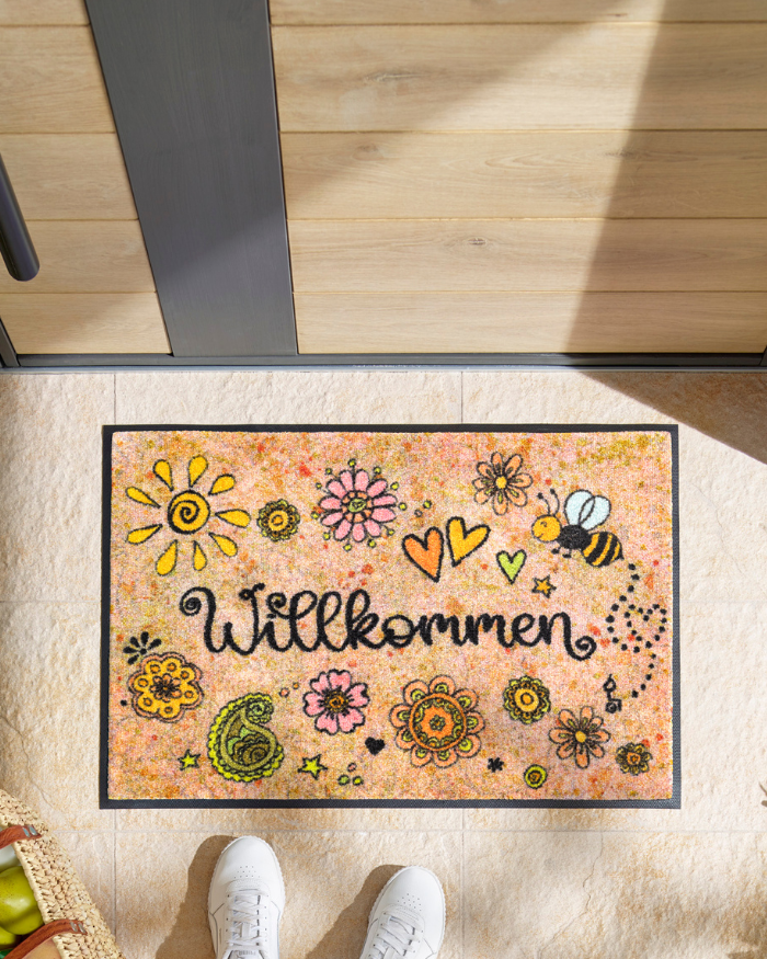 Fußmatte "Bring Glück herein"-RollinArt