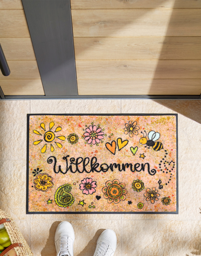 Fußmatte "Bring Glück herein"-RollinArt