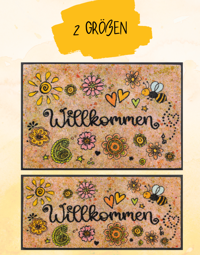 Fußmatte "Bring Glück herein"-RollinArt