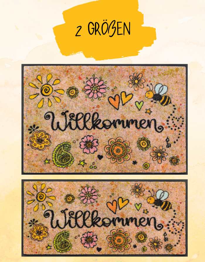 Fußmatte "Bring Glück herein"-RollinArt