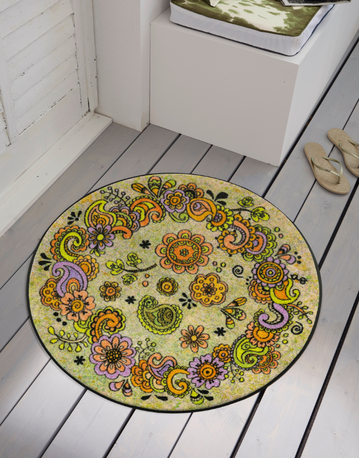 Fußmatte "Happy Flowers"-RollinArt