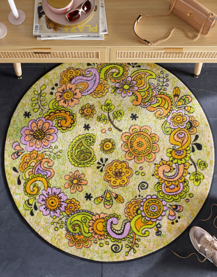 Fußmatte "Happy Flowers"-RollinArt