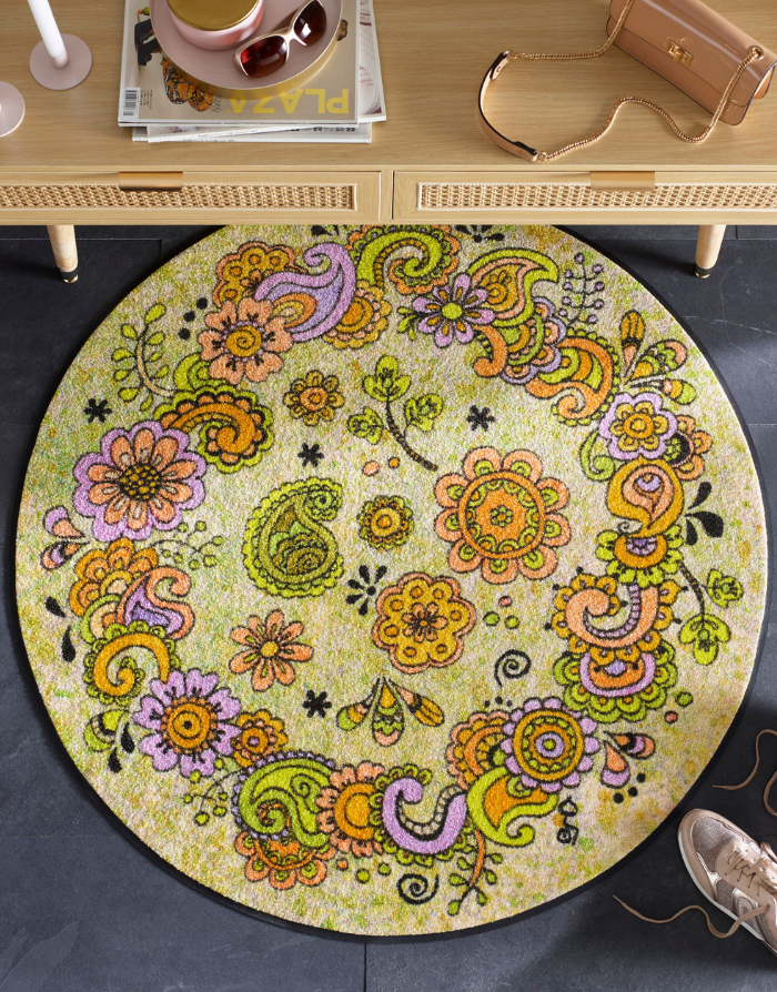 Fußmatte "Happy Flowers"-RollinArt