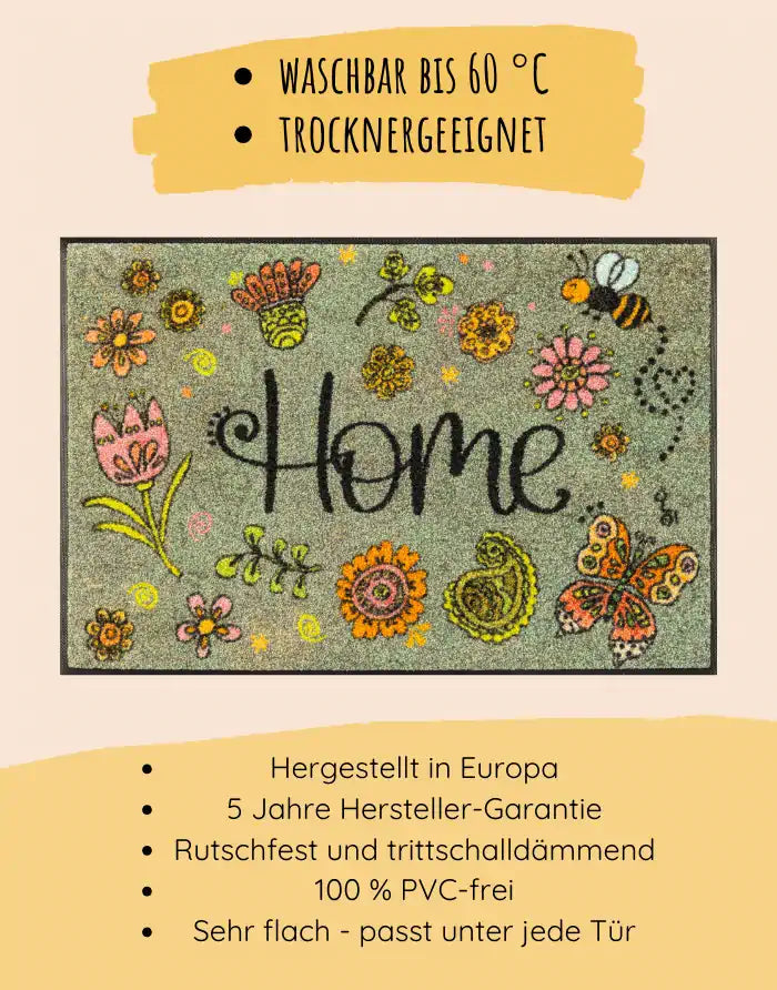 Fußmatte "Lovely Home"-50 x 75 cm-RollinArt