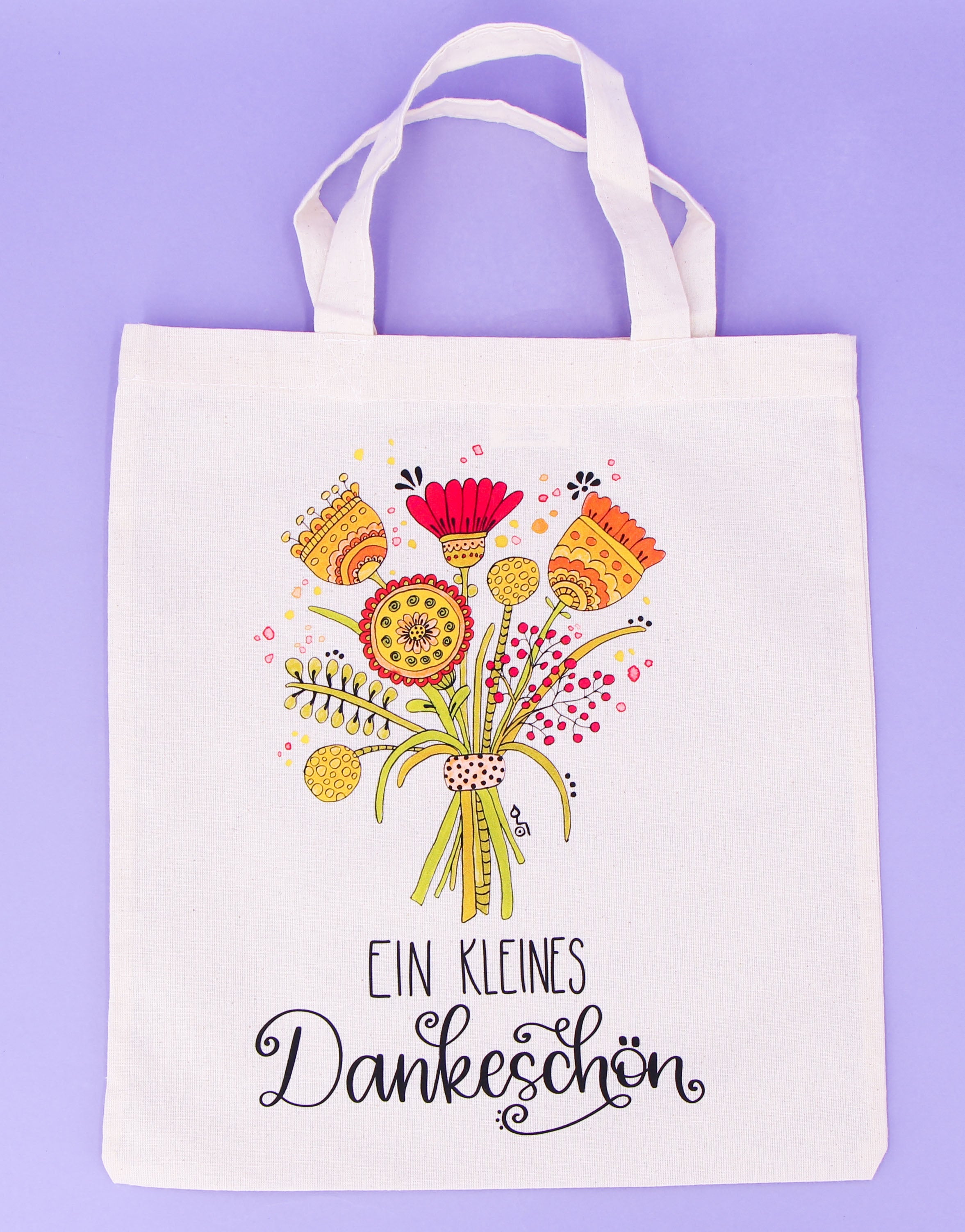 Geschenktäschchen "Blumenstrauß"-RollinArt