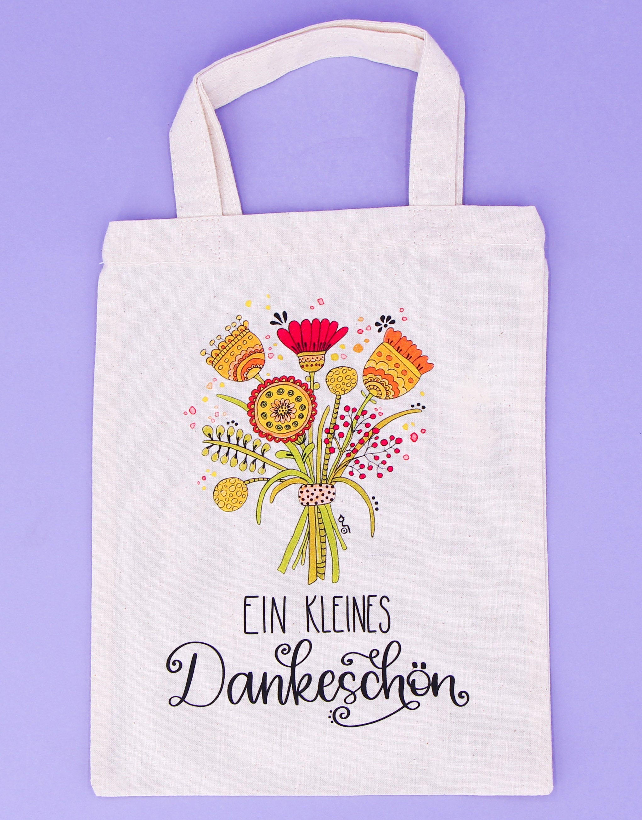 Geschenktäschchen "Blumenstrauß"-RollinArt