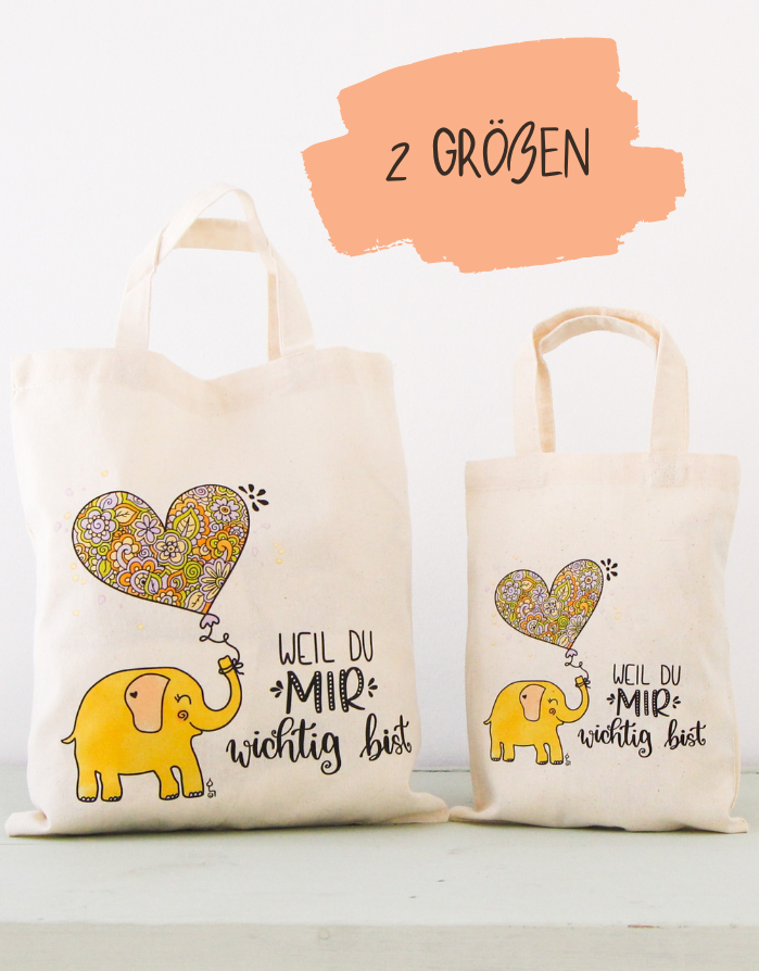 Geschenktäschchen "Weil du mir wichtig bist"-RollinArt