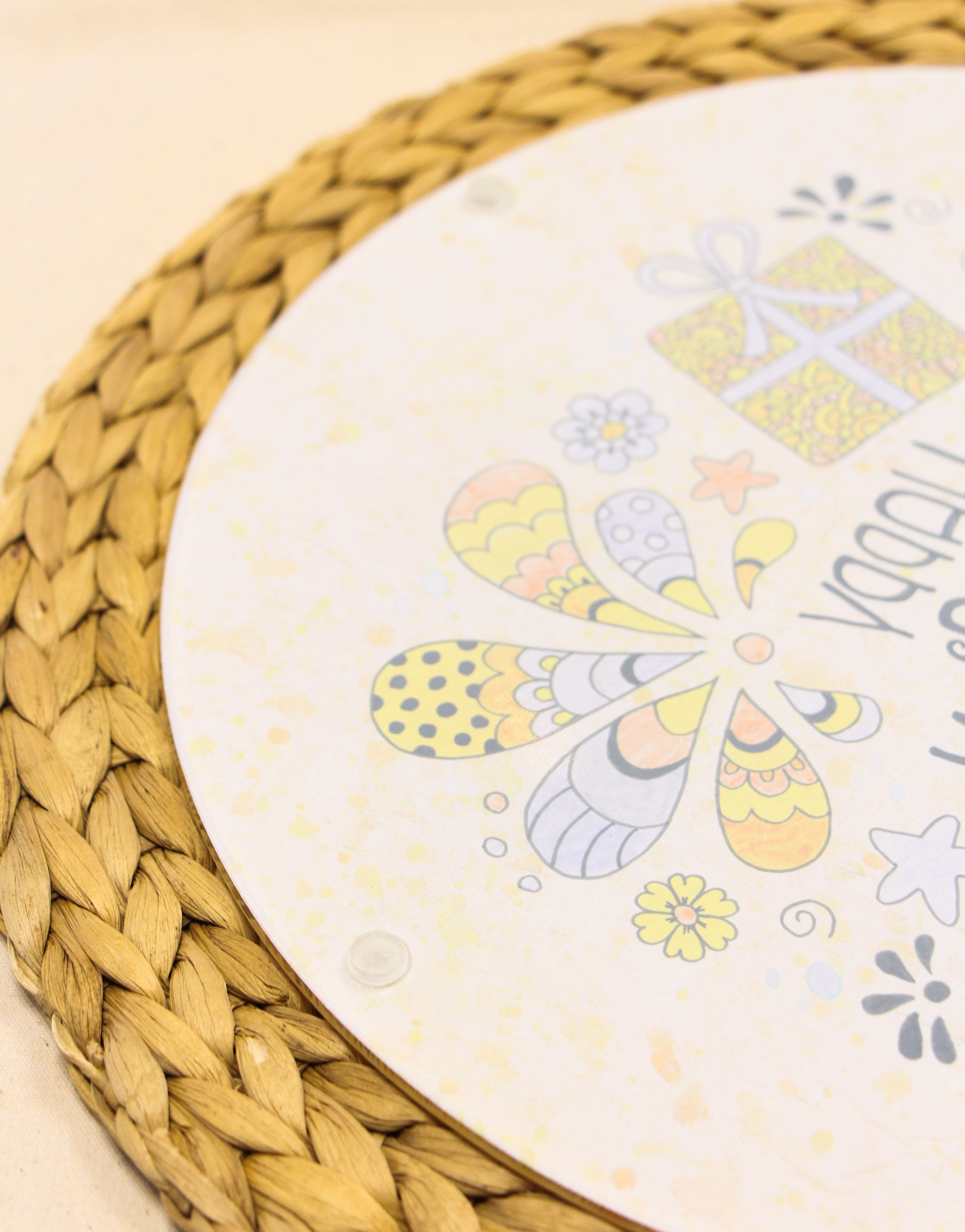 Glasteller "Happy Birthday"-RollinArt