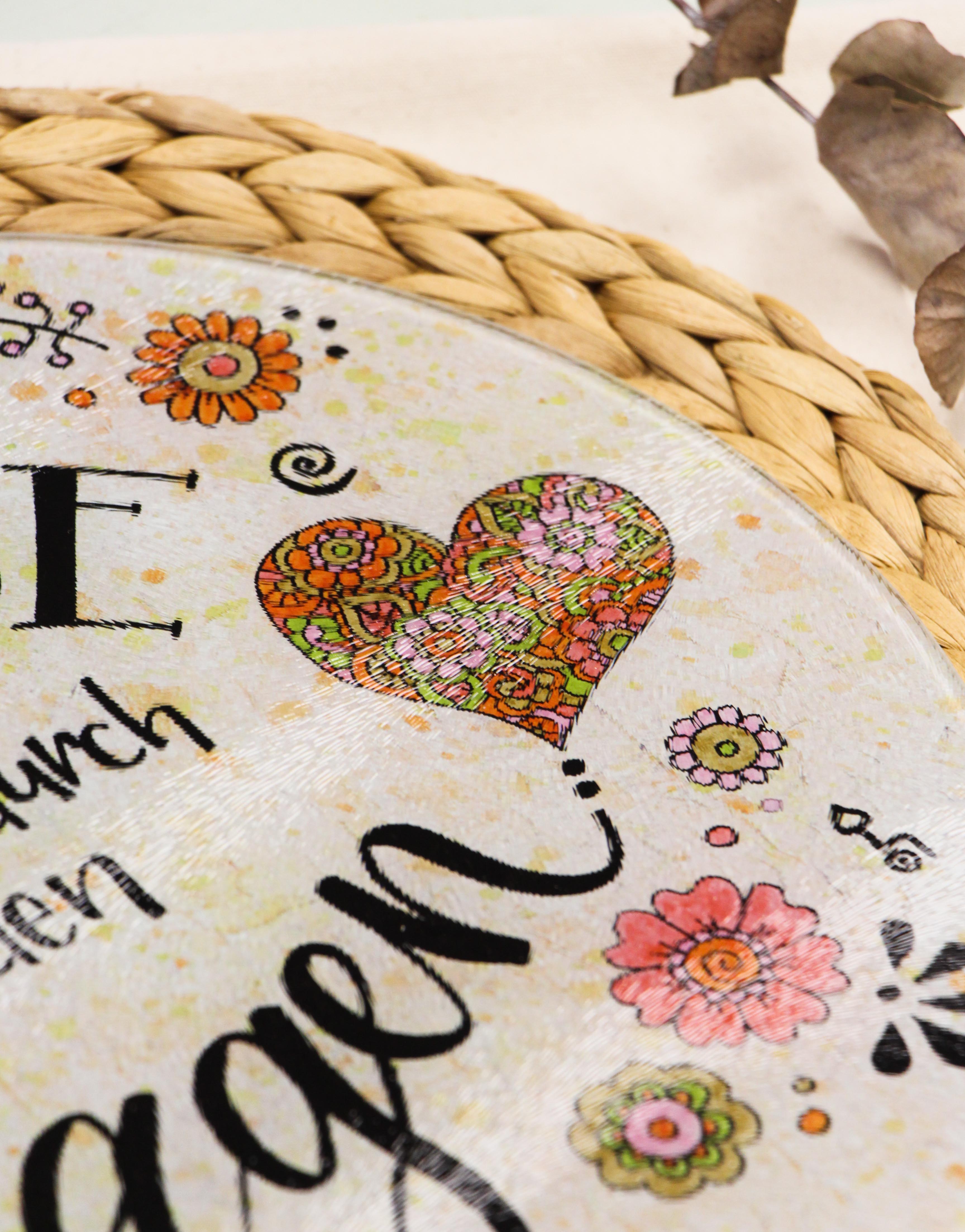 Glasteller "Liebe geht durch den Magen"-RollinArt